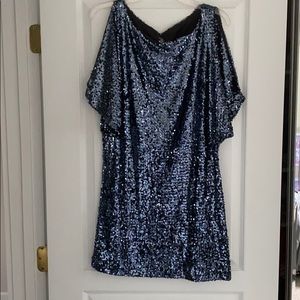 EUC Gorgeous Blue Sequined Dress - Size 4